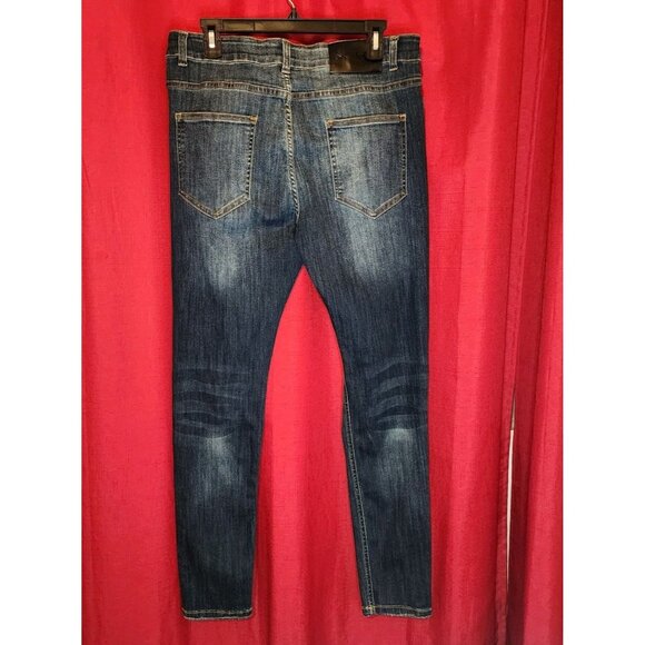 Skinny Fit Women's Jeans Distressed Blue Size 34 - Picture 2 of 16